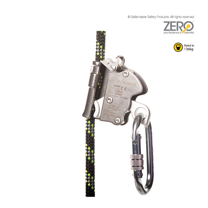 AC-040: ZERO Rope Fall Arrester/Rope Grab with Karabiner