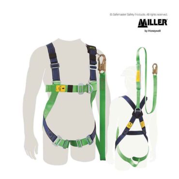 miller contractor value plus harness with integrated lanyard
