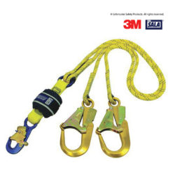DBI-SALA® Force2™ Kernmantle Rope Lanyard, Double Tail with Snaphook & scaffoldhooks, 2m Z12202519R